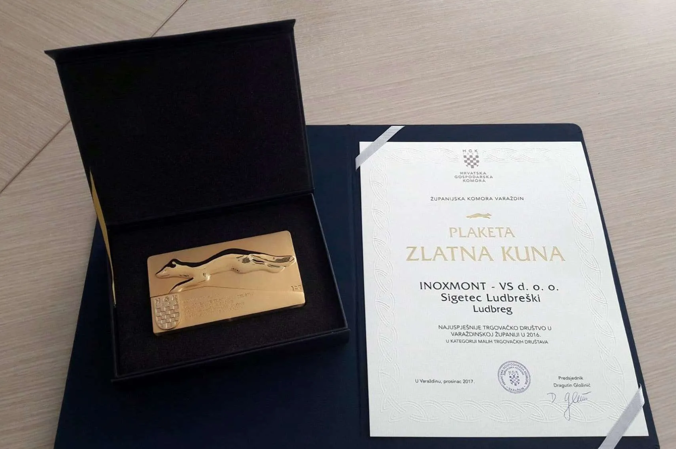 Golden Kuna Award for Inoxmont-VS